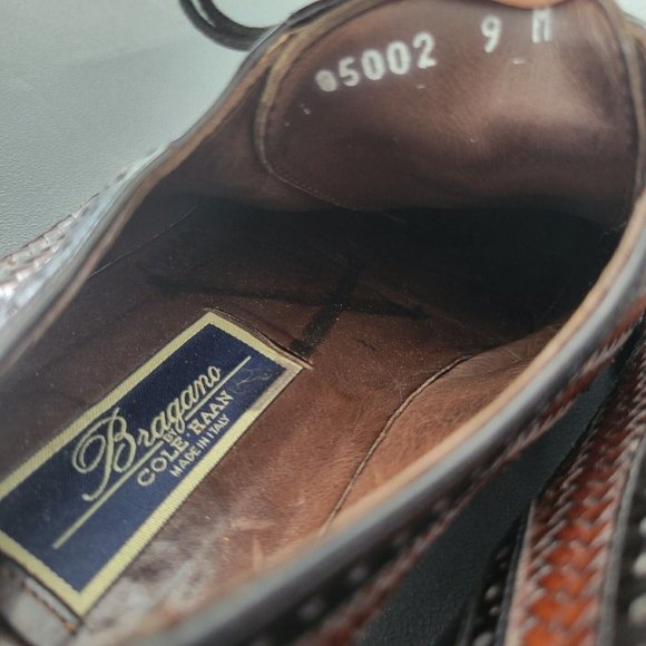 Cole Haan Bragano Woven Loafers Blk Brown Mens Sz 9D - Picture 5 of 6